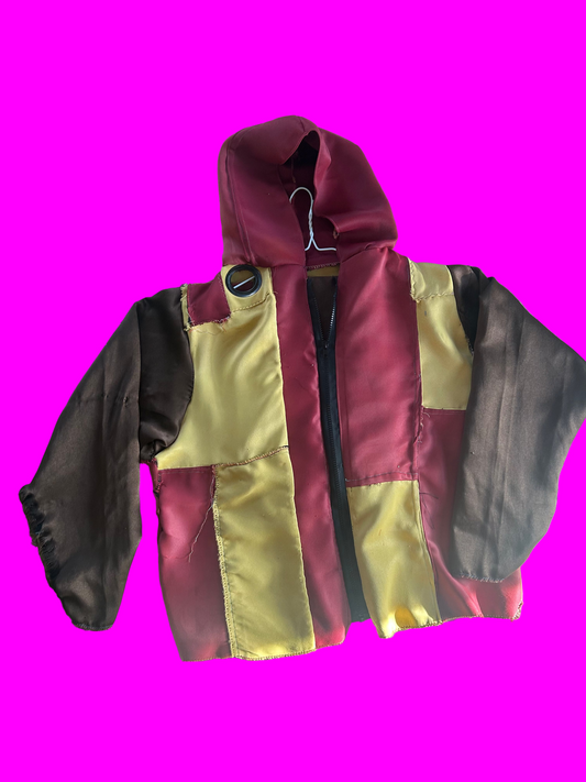 Distressed Patchwork Hoodie