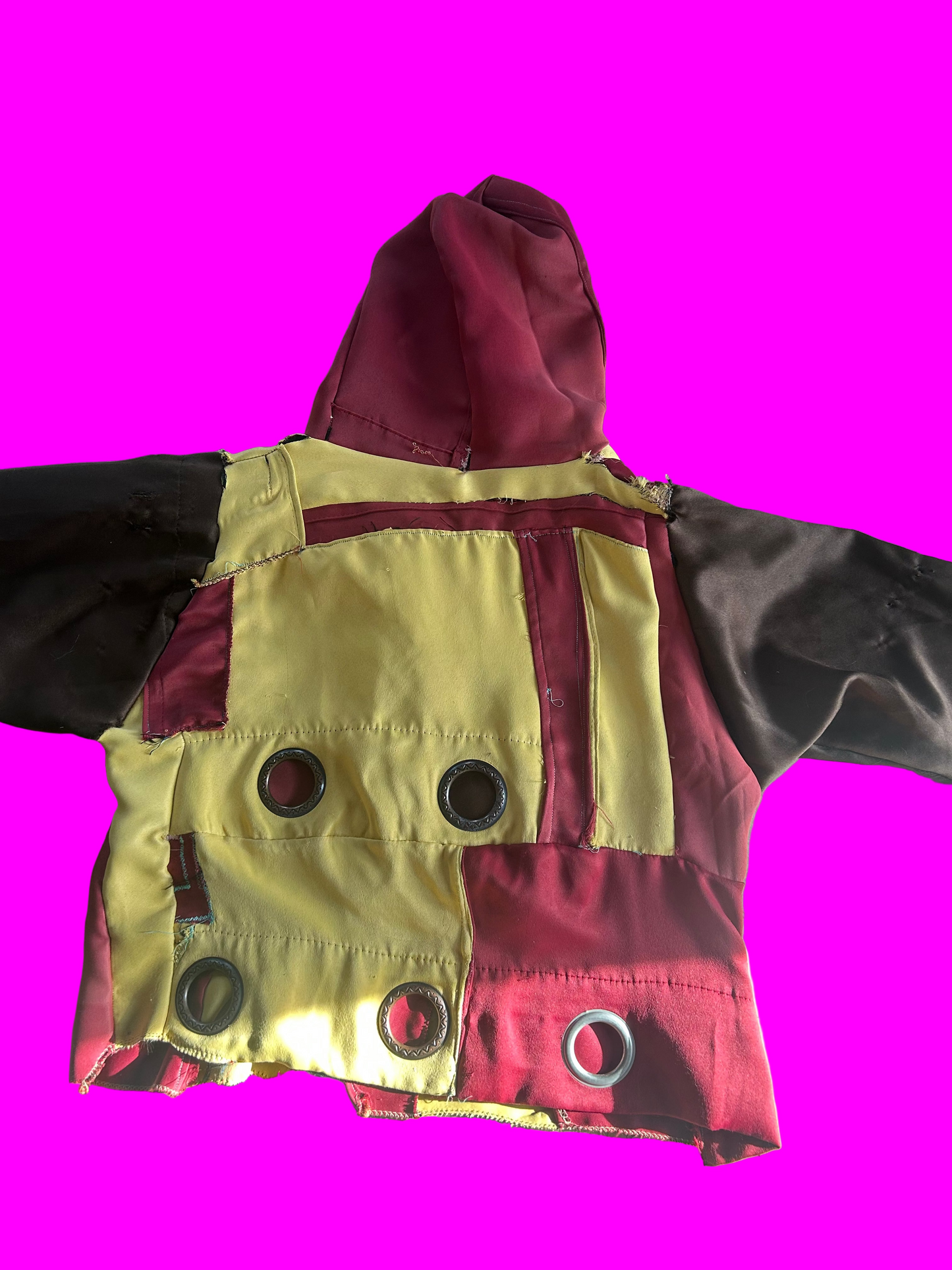 Distressed Patchwork Hoodie